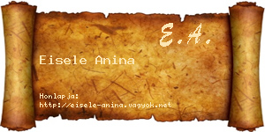 Eisele Anina névjegykártya